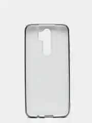 Серый меланж чехол Xiaomi Redmi Note 8 Pro, Сяоми Редми Нот 8 Про силиконовый с глянцевой рамкой