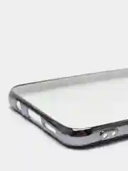 Серый меланж чехол Xiaomi Redmi Note 8 Pro, Сяоми Редми Нот 8 Про силиконовый с глянцевой рамкой
