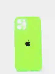Салатовый силиконовый чехол iPhone 12 Pro, Silicone Case, с закрытым низом и защитой камеры