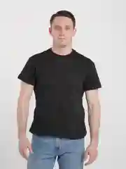 Черный мужская футболка