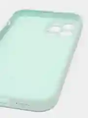 Бирюзовый силиконовый чехол iPhone 12 Pro, Silicone Case, с закрытым низом и защитой камеры
