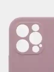 Сиреневый силиконовый чехол iPhone 12 Pro, Silicone Case, с закрытым низом и защитой камеры