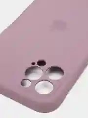 Сиреневый силиконовый чехол iPhone 12 Pro, Silicone Case, с закрытым низом и защитой камеры