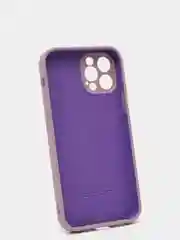 Сиреневый силиконовый чехол iPhone 12 Pro, Silicone Case, с закрытым низом и защитой камеры