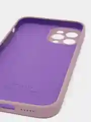 Сиреневый силиконовый чехол iPhone 12 Pro, Silicone Case, с закрытым низом и защитой камеры