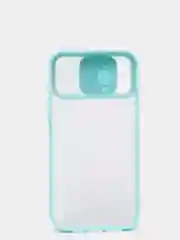Бирюзовый чехол с защитой камеры для iPhone 12  PRO MAX (Матовый Чехол)
