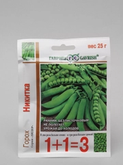 Семена Горох 1+1 "Никитка", 25 г