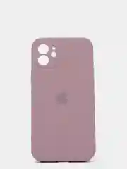 Сиреневый силиконовый чехол iPhone 12, Silicone Case, с закрытым низом и защитой камеры