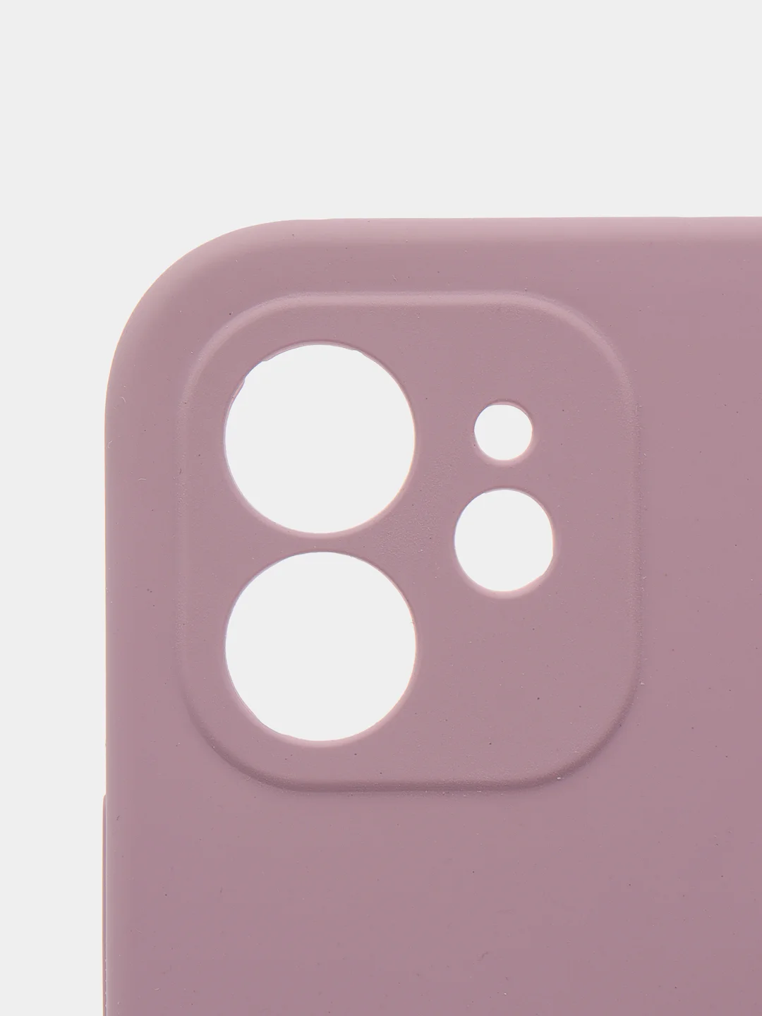 Сиреневый силиконовый чехол iPhone 12, Silicone Case, с закрытым низом и защитой камеры