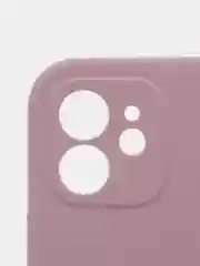 Сиреневый силиконовый чехол iPhone 12, Silicone Case, с закрытым низом и защитой камеры