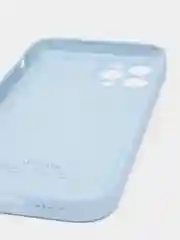 Светло-синий силиконовый чехол iPhone 12 Pro, Silicone Case, с закрытым низом и защитой камеры