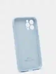 Светло-синий силиконовый чехол iPhone 12 Pro, Silicone Case, с закрытым низом и защитой камеры