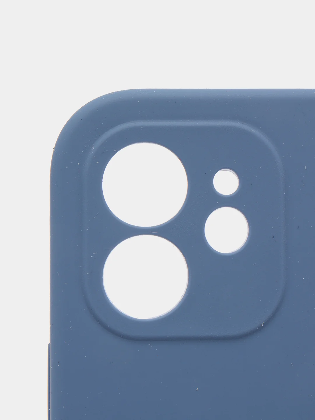 Темно-синий силиконовый чехол iPhone 12, Silicone Case, с закрытым низом и защитой камеры