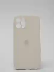 Белый силиконовый чехол iPhone 12 Pro, Silicone Case, с закрытым низом и защитой камеры
