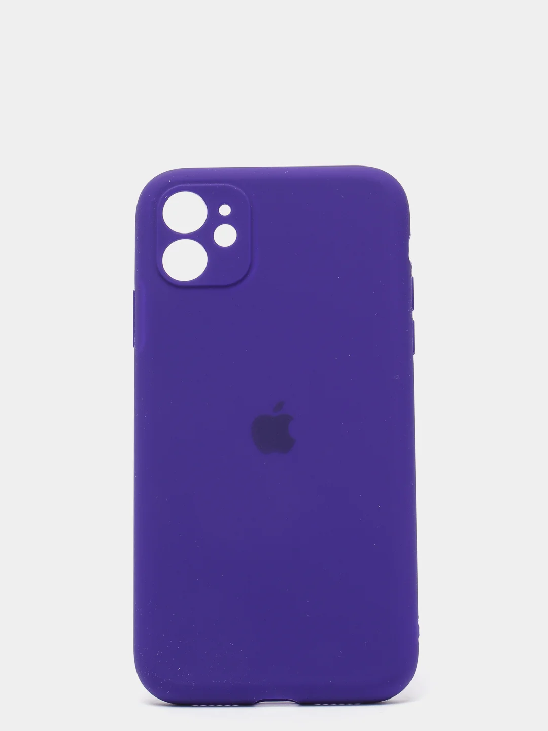 Фиолетовый силиконовый чехол iPhone 11, Silicone Case, с закрытым низом и защитой камеры