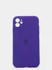 Фиолетовый силиконовый чехол iPhone 11, Silicone Case, с закрытым низом и защитой камеры