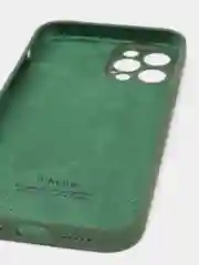 Зеленый силиконовый чехол iPhone 12 Pro, Silicone Case, с закрытым низом и защитой камеры