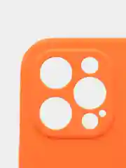Оранжевый силиконовый чехол iPhone 12 Pro Max, Silicone Case, с закрытым низом и защитой камеры