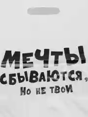 Пакет подарочный с надписью "Мечты сбываются, но не твои", 31х40 см, 60 мкм