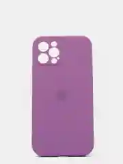 Пурпурный силиконовый чехол iPhone 12 Pro, Silicone Case, с закрытым низом и защитой камеры