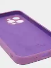 Пурпурный силиконовый чехол iPhone 12 Pro, Silicone Case, с закрытым низом и защитой камеры