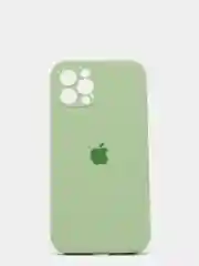 Оливковый силиконовый чехол iPhone 12 Pro, Silicone Case, с закрытым низом и защитой камеры