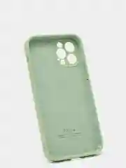 Оливковый силиконовый чехол iPhone 12 Pro, Silicone Case, с закрытым низом и защитой камеры