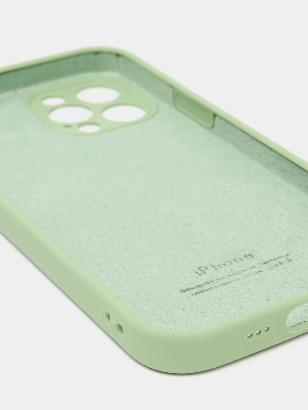 Оливковый силиконовый чехол iPhone 12 Pro, Silicone Case, с закрытым низом и защитой камеры