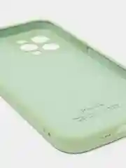 Оливковый силиконовый чехол iPhone 12 Pro, Silicone Case, с закрытым низом и защитой камеры