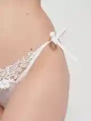 Белый эротические женские кружевные трусы бикини