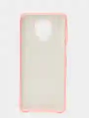 Розовый чехол силиконовый с блестками для  Xiaomi Redmi Note 9 Pro / Note 9S Противоударный чехол