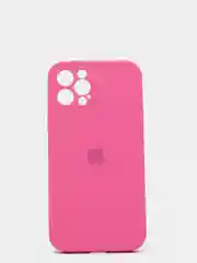 Тёмно-розовый силиконовый чехол iPhone 12 Pro, Silicone Case, с закрытым низом и защитой камеры
