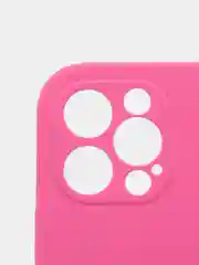 Тёмно-розовый силиконовый чехол iPhone 12 Pro, Silicone Case, с закрытым низом и защитой камеры