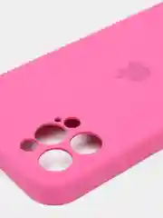 Тёмно-розовый силиконовый чехол iPhone 12 Pro, Silicone Case, с закрытым низом и защитой камеры