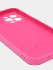 Тёмно-розовый силиконовый чехол iPhone 12 Pro, Silicone Case, с закрытым низом и защитой камеры