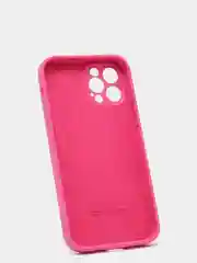 Тёмно-розовый силиконовый чехол iPhone 12 Pro, Silicone Case, с закрытым низом и защитой камеры