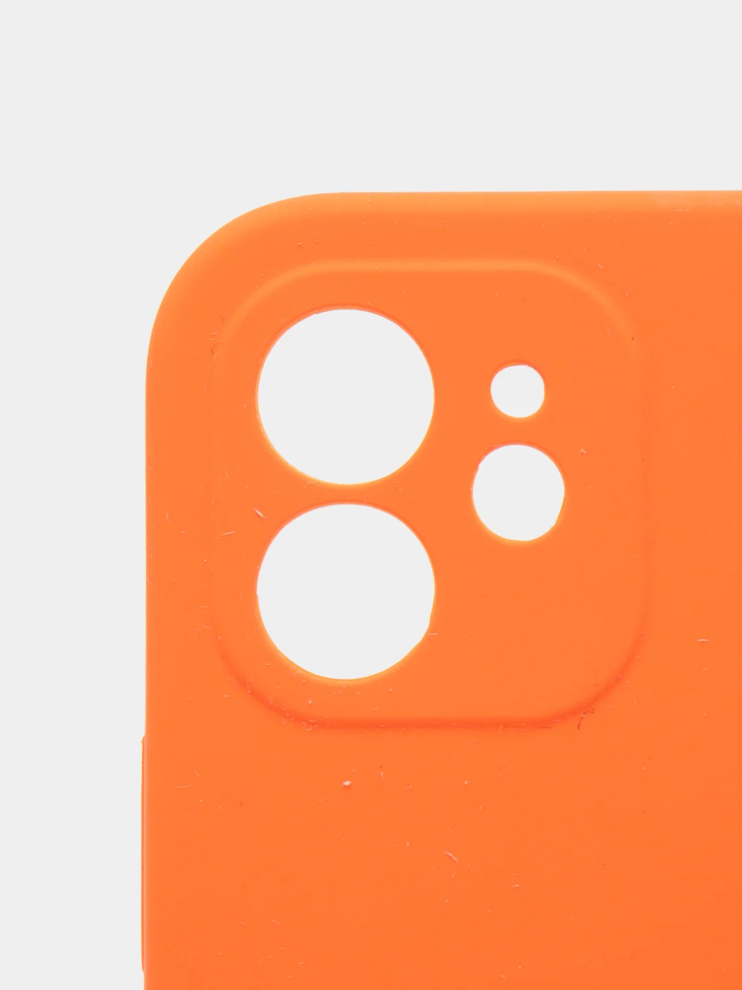 Оранжевый силиконовый чехол iPhone 12, Silicone Case, с закрытым низом и защитой камеры
