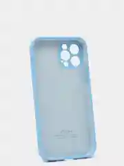 Голубой силиконовый чехол iPhone 12 Pro, Silicone Case, с закрытым низом и защитой камеры