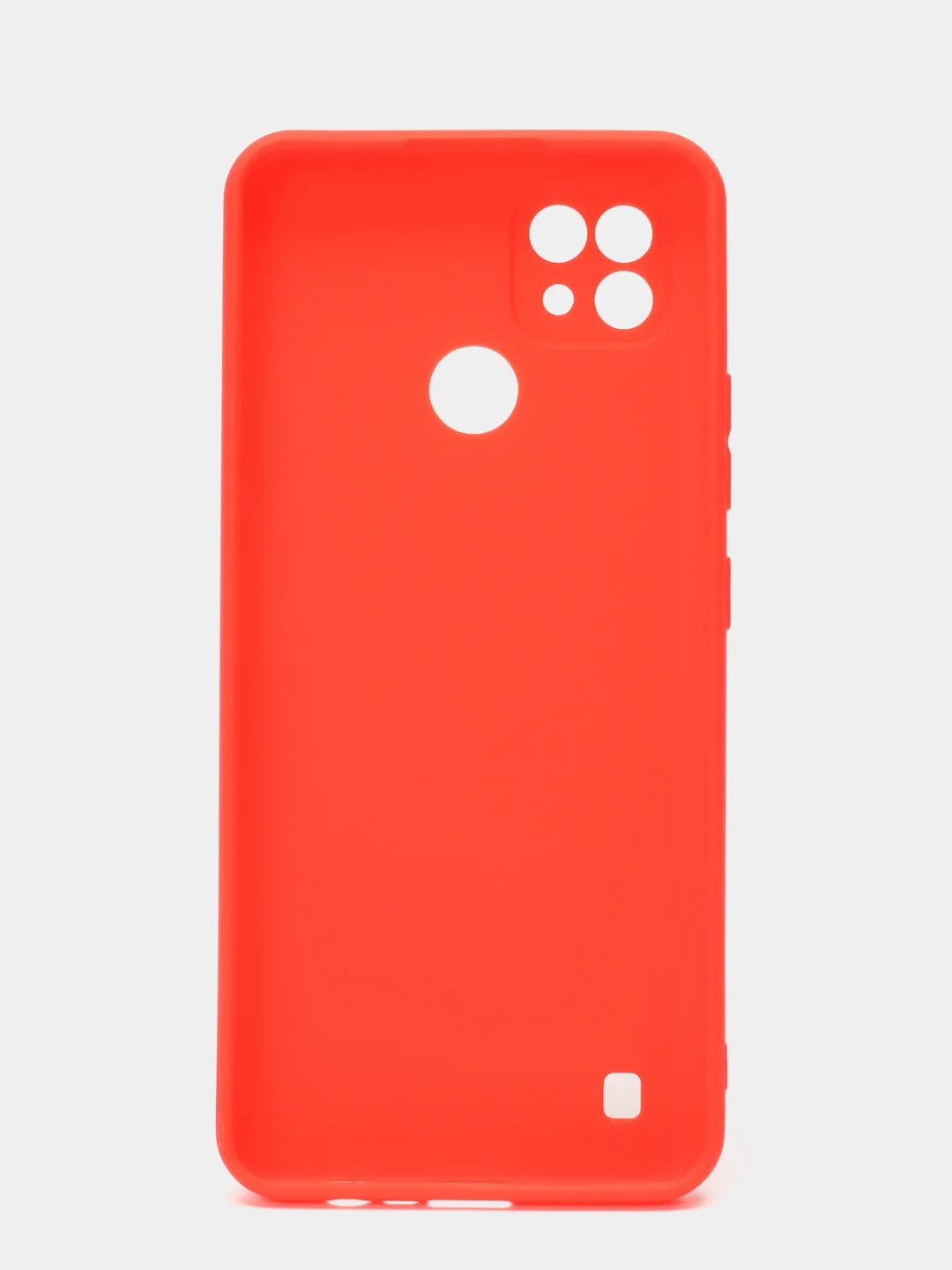 Красный чехол силиконовый матовый для Realme C21