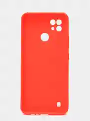 Красный чехол силиконовый матовый для Realme C21