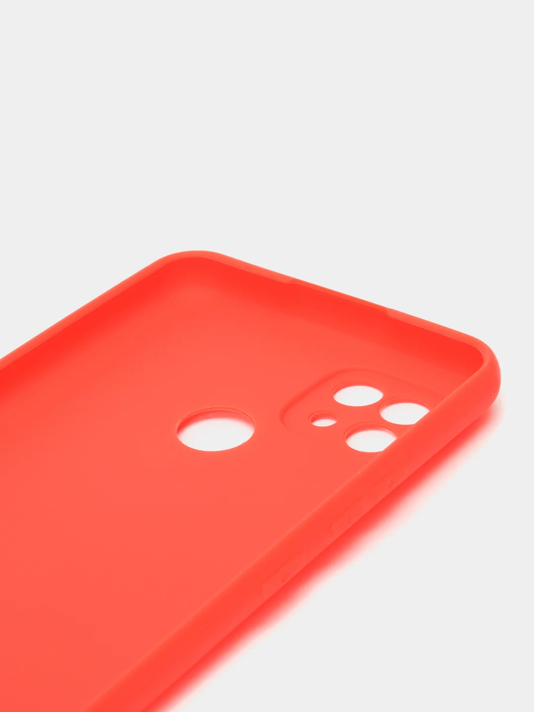 Красный чехол силиконовый матовый для Realme C21