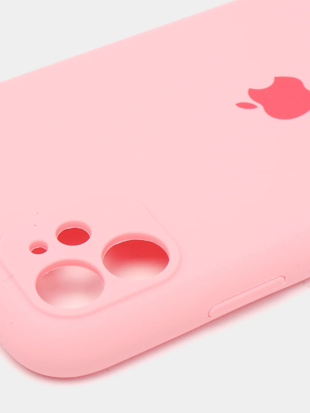 Тёмно-розовый силиконовый чехол iPhone 11, Silicone Case, с закрытым низом и защитой камеры