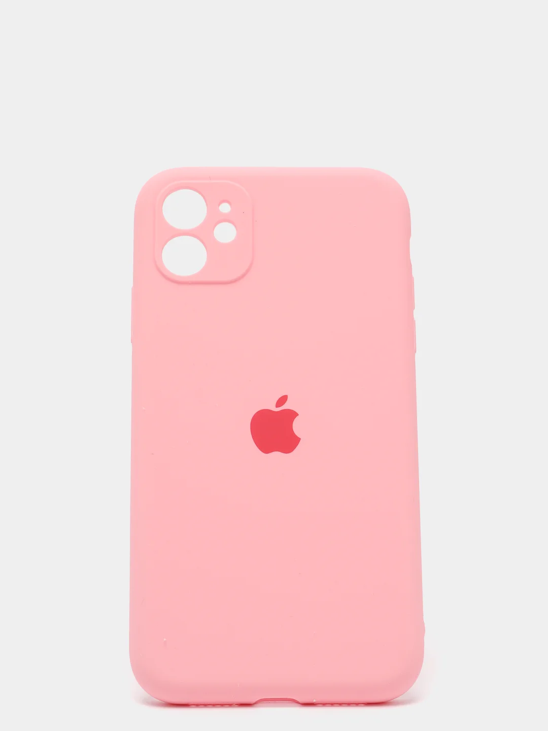 Тёмно-розовый силиконовый чехол iPhone 11, Silicone Case, с закрытым низом и защитой камеры