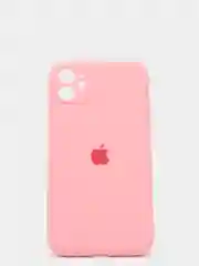Тёмно-розовый силиконовый чехол iPhone 11, Silicone Case, с закрытым низом и защитой камеры