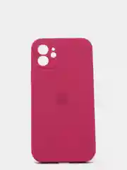 Бордовый силиконовый чехол iPhone 12, Silicone Case, с закрытым низом и защитой камеры