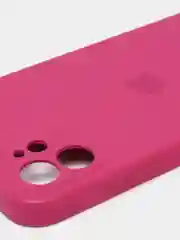 Бордовый силиконовый чехол iPhone 12, Silicone Case, с закрытым низом и защитой камеры