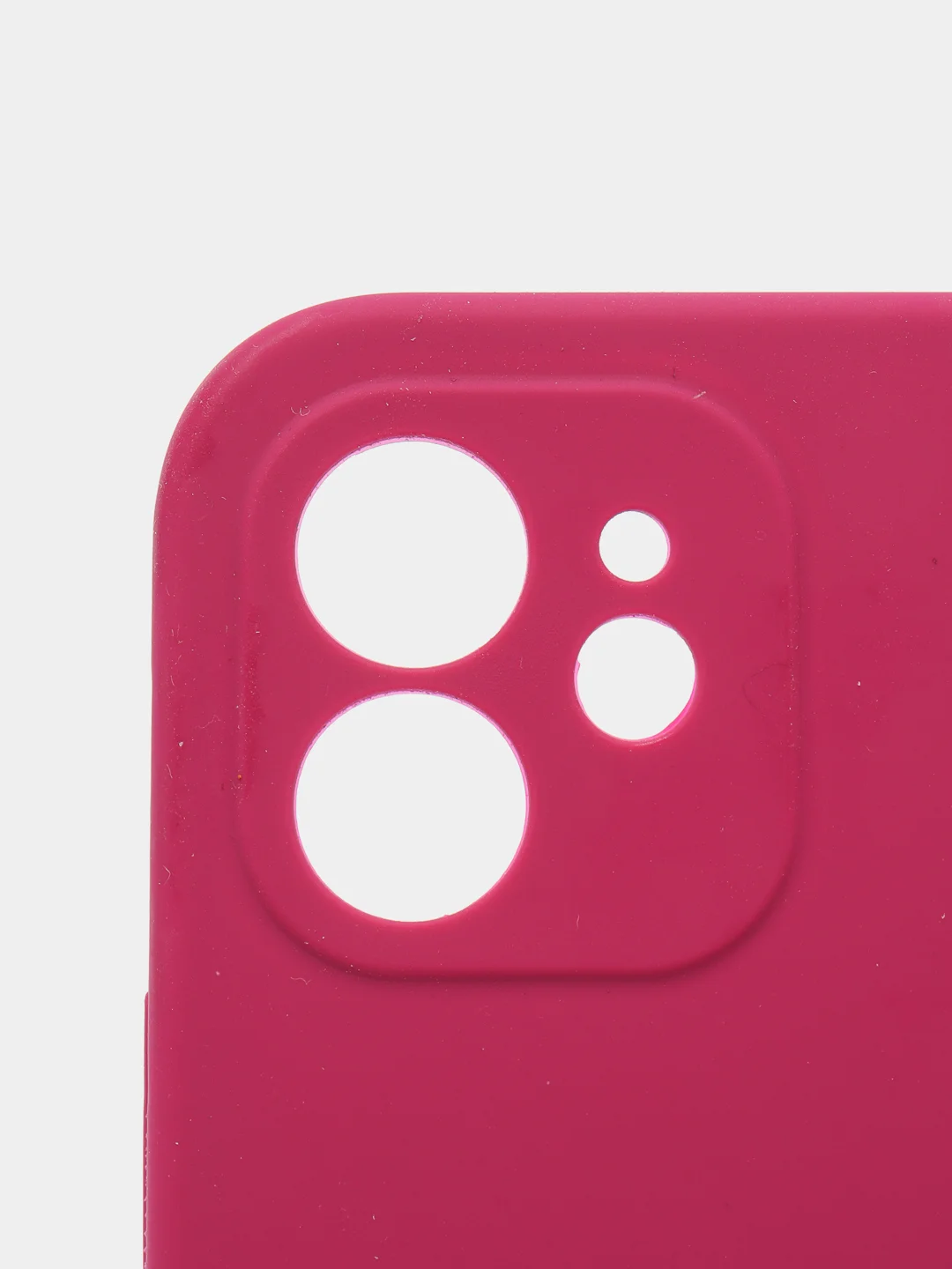 Бордовый силиконовый чехол iPhone 12, Silicone Case, с закрытым низом и защитой камеры