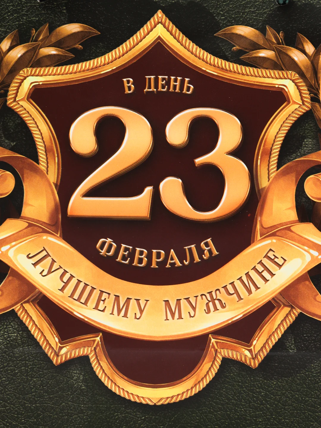 Лайм пакет ламинированный горизонтальный для мужчин "23 февраля С Праздником!"