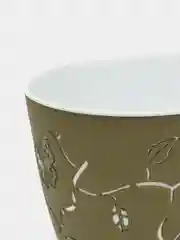 Оливковый горшок кашпо для цветов Бабочка 3D эффект