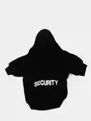 Черный толстовка для собак и кошек малых пород с капюшоном  "Security"